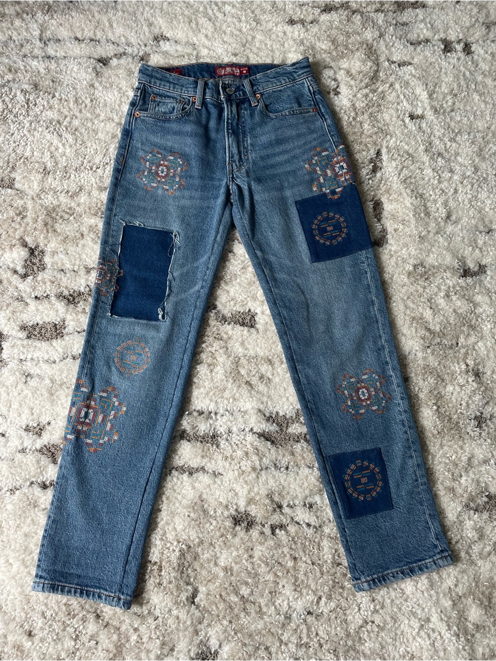 Lucky Brand Boy Midrise Relaxed Straight Fit Jeans, Size 00/24 R.